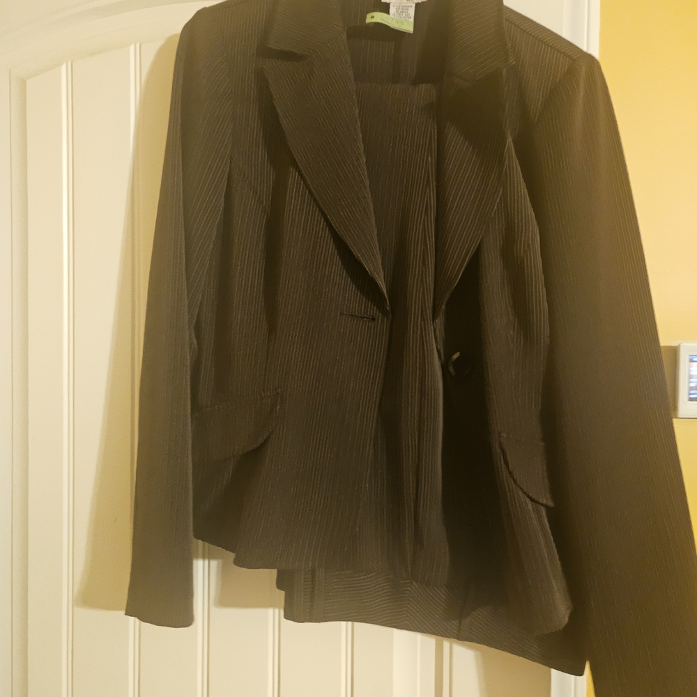 Sophisticated Black Pinstripe Women's Blazer